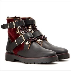 BURBERRY Brit Leather Boots. Sz 38.